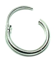 Hinged Hoop Ring 8mm Sleeper 22g (0.6mm) Real 925 Silver Nose Ear Helix Piercing - £5.15 GBP