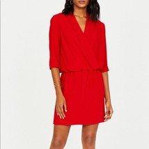 Amanda Uprichard Red Faux Wrap Dress Size Small New - £45.07 GBP