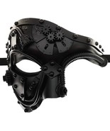 Ubauta Steampunk Metal Cyborg Venetian Mask, Masquerade Mask - $30.39