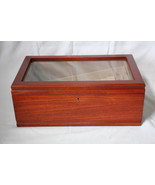 DIAMOND CROWN CIGAR HUMIDOR BY REED AND BARTON LARGE - THICK BEVELED GLASS - $575.00