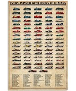 Winners Of 24h Of Le Mans metal wall poster Vintage decor Tin Sign garag... - $39.33 CAD+