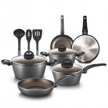 Nccw12S 12-Piece Nonstick Kitchen Cookware Set, Pots &amp; Pans, Aluminum - £150.18 GBP