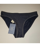 American Eagle Aerie Full Coverage Bikini Bottom SMALL Blue Denim - $22.24