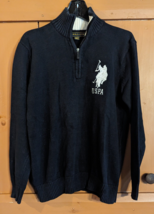 U.S. Polo Assn. Men’s L 1/4 Zip Mock Neck Sweater Large Embroidered Logo... - $14.46