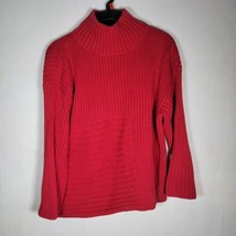 Women Sweater Small Red Casual Formal Fashion Tops Turtle Neck Knitwear Jumper - £11.36 GBP