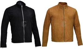 JAMES BOND SPECTRE BROWN BLOUSON MOROCCO REAL SUEDE LEATHER JACKET - £100.36 GBP