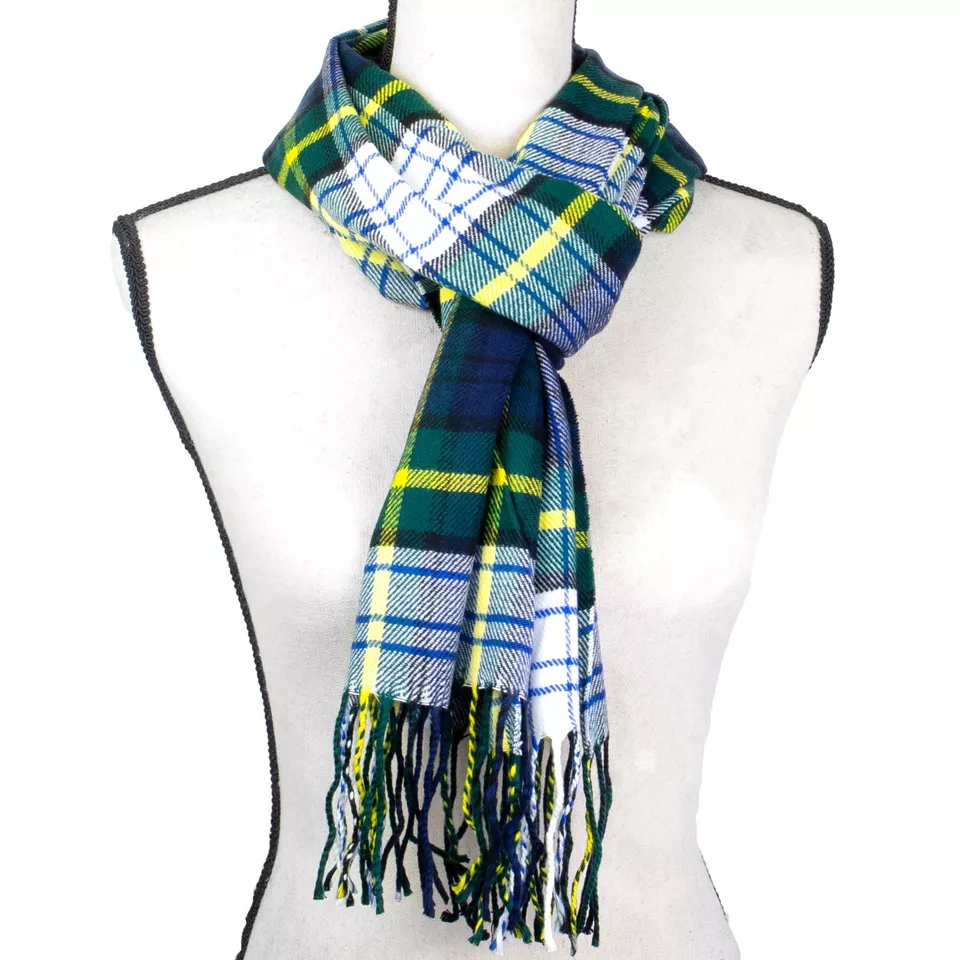Men&#39;s &amp; Women&#39;s 100% Cashmere Winter Scarf: Scotland-Made Plaid Design (55) - $18.00