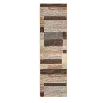 8' Slate Patchwork Power Loom Stain Resistant Runner Rug - $1,510.87 MXN