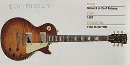 1987 Gibson Les Paul Reissue Solid Body Guitar Fridge Magnet 5.25"x2.75" NEW - £3.06 GBP