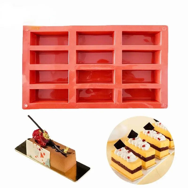 Primary image for Assorted Silicone Protein Bar Molds - Rectangle Granola Bar Baking Tool