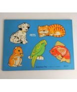 Vintage American Toy Pets 5 Piece Wooden Puzzle #29141 - $20.36 CAD