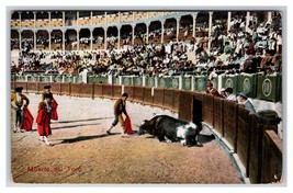 La Puntilla Mexico Bullfight Matador Bull Remington Sign UNP DB Postcard R29 - £2.18 GBP