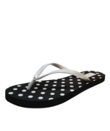 Kate Spade New York Womens Shoes Fiji Flip Flop Sandals Black Optic Whit... - $45.58