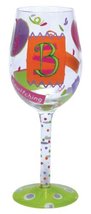 Lolita Love My Letter, Initial &quot;B&quot; Wine Glass - $34.53