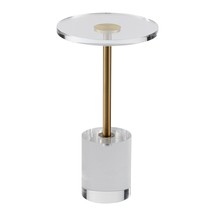 VEVOR Clear Acrylic End Table, Acrylic Side Table with a Solid Base, 11.... - $159.49