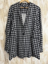 Torrid Houndstooth One-Button Blazer Jacket 4X Black Gray Size 4 Career ... - $59.99