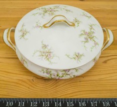 Antique Theodore Haviland Limoges France 8&quot; Round Serving Bowl with Cover hk - £42.66 GBP