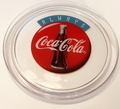 Always Coca Cola Clear Glass Round 13&quot; Serving Tray Platter Vintage 1995 - $19.22
