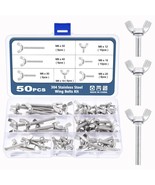 Wing Screws Assortment Kit, Metric M6 Wing Bolt Fasteners, Ocr 50 Pcs., 304 - $49.32 CAD