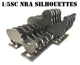 1/5sc. NRA/IHMSA Metallic Silhouette Targets - 20pc Small Bore Rifle Knock-overs - £81.18 GBP