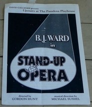 Vintage Program, Stand-Up Opera, Pasadena Playhouse, GREAT VINTAGE PIECE - $2.96