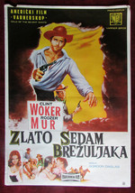 1961 Original Movie Poster Gold of the Seven Saints Clint Walker Roger Moore YU - £27.17 GBP