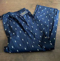 Polo Ralph Lauren Mens Pajama Pants Navy Blue NWT 3X Cotton Pony Logo - $34.98