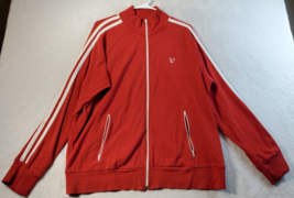 American Eagle Outfitters Jacket Men Large Red Pockets Long Sleeve Logo Full Zip - £14.29 GBP