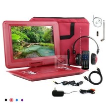 Trexonic 14.1” Red Portable Folding TV DVD Player Swivel TFT LCD 14 w Wa... - £66.91 GBP