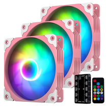 3 Pack 120Mm ARGB &amp; PWM Case Fans with Controller High Airflow Addressab - $66.32