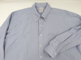 Brooks Brothers Makers Button Down Shirt Men&#39;s Size 17 34 Supima Cotton USA Made - £19.41 GBP