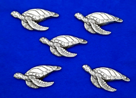 Large Sea Turtle Conchos / Concho 2&quot; x 7/8&quot;  5 Total   - £7.18 GBP