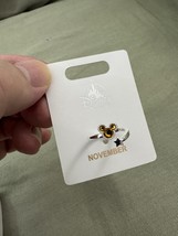 Disney Parks Mickey Mouse Faux Topaz November Birthstone Ring Silver Color