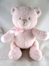 Baby Gund Teddy Bear Plush Stuffed Animal Pink 12&quot; sitting 10&quot; - £11.67 GBP