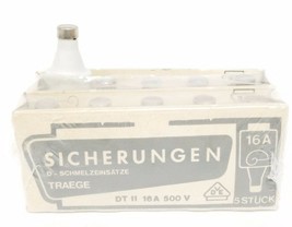 LOT OF 10 NEW SICHERUNGER DT II 16A 500V FUSES - £26.19 GBP