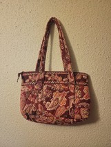 Vera Bradley Quilted Purse Handbag Colorful Floral Print Pockets Bag Spa... - $18.87