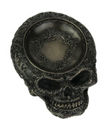 Antiqued Bronze Finish Human Skull Decorative Dish - £34.60 GBP