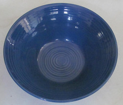 Hand Painted Blue Swirl Design Serving Bowl Stonemite - £10.23 GBP