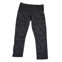 Lululemon Size 4 Leggings Wunder Under Tight Crop Hi-Rise Black Camouflaged - £16.37 GBP