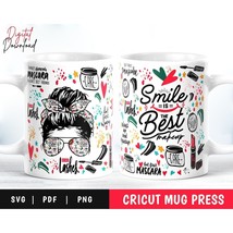 Cricut Mug Press Svg, Makeup Mug Press Svg, Cricut Mug Wrap Svg, Coffee Mug - £3.10 GBP
