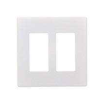 10pcs 2 Gang Screwless Snap On Decorator Wall Plate White - £39.30 GBP