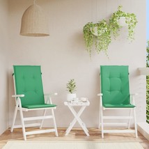 Highback Chair Cushion Set of 2 Green 100% Polyester - $2,383.77 MXN