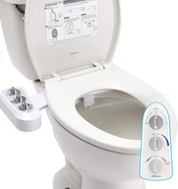 Hibbent Toilet Seat Bidet With Self-Clearing Dual Nozzle, Non-Electric - £61.04 GBP