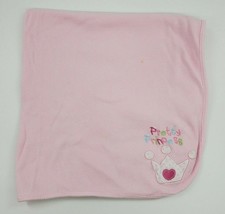 Just Born Pink Pretty Princess Crown Waffle Thermal Baby Blanket Security B55 - £13.36 GBP