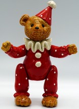 Vintage Gordon Fraser Schmid Jester Clown Jointed Bear 1983 Ceramic Musi... - $22.95