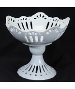 Mikasa White Compote Footed Bowl Bridal Lace  7&quot; Tall x 7-1/2&quot; Diameter - €14,28 EUR