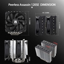 Peerless Assassin 120 SE CPU Cooler, 6 Heat Pipes, Dual 120Mm Fans - £21.32 GBP