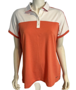 Nike Golf Women&#39;s Tour Performance Dri-Fit Polo Shirt Orange/White XL - $26.05 CAD