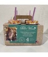 The Pioneer Woman Set of 4 Drinking Plum Purple Mason Jars With Lids and... - £45.82 GBP