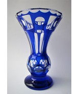 Vintage Bohemian heavy Glass Vase - £7.56 GBP